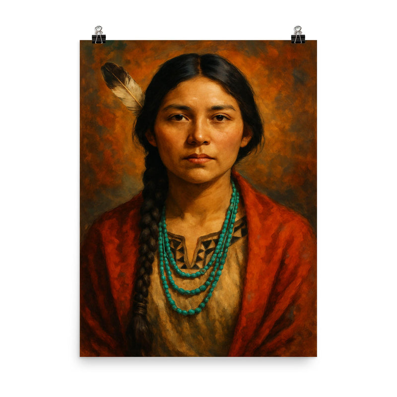 Ruth Muskrat Bronson poster on a plain backdrop in size 8