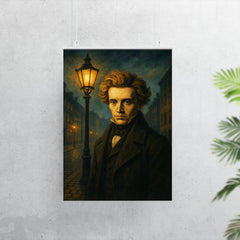 Søren Kierkegaard under Copenhagen lamplight poster 7