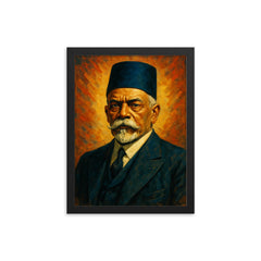Saad Zaghloul framed print on a plain backdrop in size 12"x16".