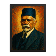 Saad Zaghloul framed print on a plain backdrop in size 18"x24".