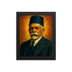Saad Zaghloul framed print on a plain backdrop in size 8"x10".