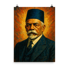 Saad Zaghloul poster on a plain backdrop in size 8"x10".