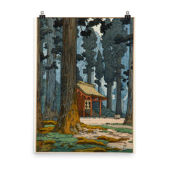 Sacred Grove by Yoshida Tōshi poster on a plain backdrop in size 8"x10".