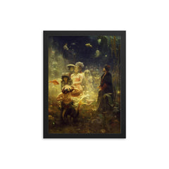 Sadko by Ilya Repin, 1876 framed print on a plain backdrop in size 12"x16".
