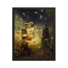 Sadko by Ilya Repin, 1876 framed print on a plain backdrop in size 16"x20".