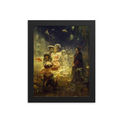 Sadko by Ilya Repin, 1876 framed print on a plain backdrop in size 8"x10".