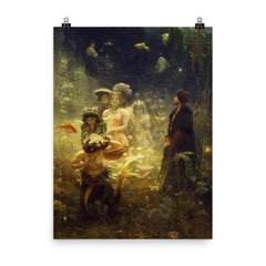 Sadko by Ilya Repin, 1876 poster on a plain backdrop in size 8"x10".