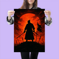Saigō Takamori final stand silhouette poster 3