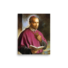 Saint Alphonsus Liguori poster on a plain backdrop in size 8"x10".