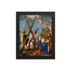 Saint Andrew Praying Before His Martyrdom by Carlo Dolci framed print on a plain backdrop in size 8"x10".