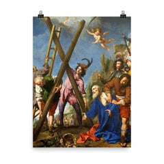 Saint Andrew Praying Before His Martyrdom by Carlo Dolci poster on a plain backdrop in size 8"x10".