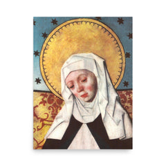 Saint Bridget of Sweden poster on a plain backdrop in size 18"x24".