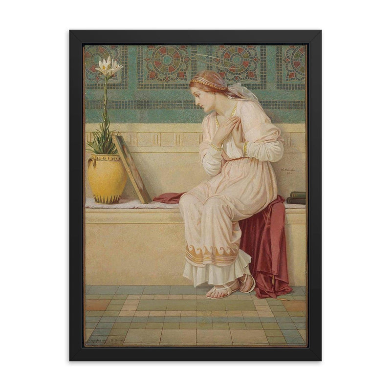 Saint Catherine by Mary Lizzie Macomber framed print on a plain backdrop in size 18