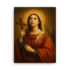 Saint Christina canvas print on a plain backdrop in size 18"x24".