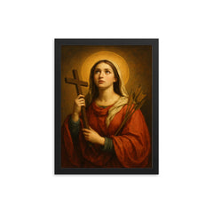 Saint Christina framed print on a plain backdrop in size 12"x16".