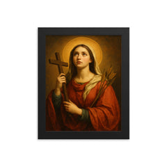 Saint Christina framed print on a plain backdrop in size 8"x10".