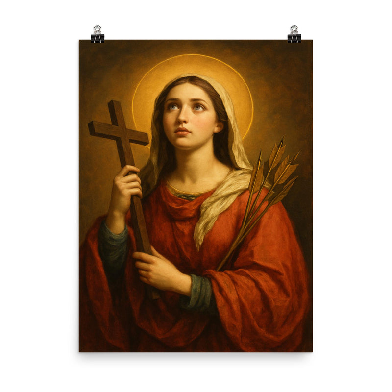 Saint Christina poster on a plain backdrop in size 8