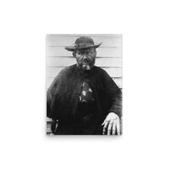 Saint Damien of Molokai poster on a plain backdrop in size 12"x16".