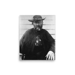 Saint Damien of Molokai poster on a plain backdrop in size 8"x10".