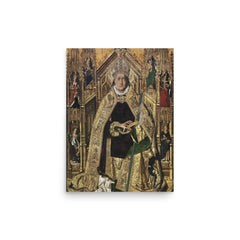 Saint Dominic of Silos poster on a plain backdrop in size 12"x16".