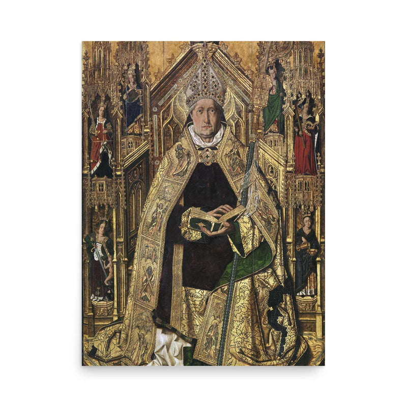 Saint Dominic of Silos poster on a plain backdrop in size 18