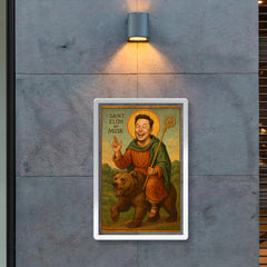 Saint Elon of Musk Riding a Bear poster 2