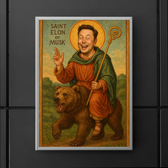 Saint Elon of Musk Riding a Bear poster 5