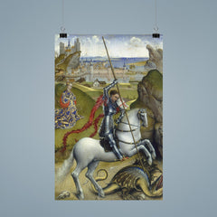Saint George and the Dragon by Rogier van der Weyden, 1432-1435 poster 9