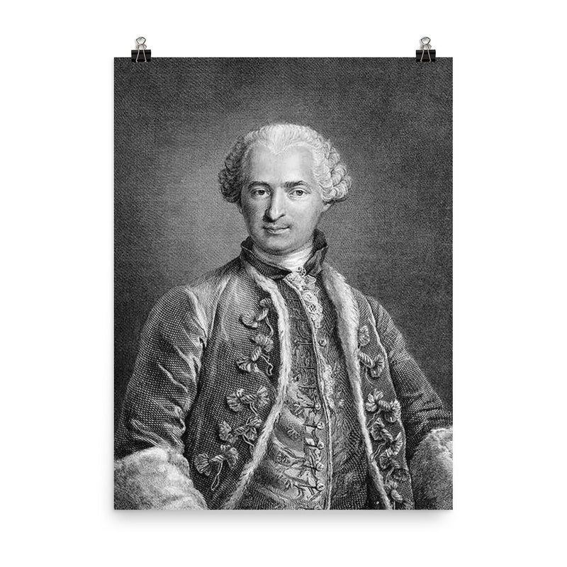 Saint Germain poster on a plain backdrop in size 8