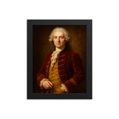 Saint Germain the Count framed print on a plain backdrop in size 8"x10".