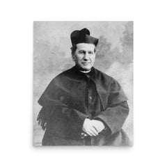 Saint John Bosco poster on a plain backdrop in size 16"x20".
