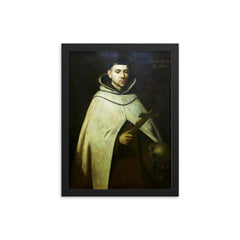 Saint John of the Cross framed print on a plain backdrop in size 12"x16".