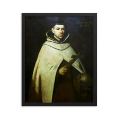 Saint John of the Cross framed print on a plain backdrop in size 16"x20".