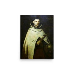 Saint John of the Cross poster on a plain backdrop in size 12"x16".