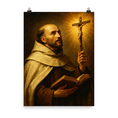 Saint John of the Cross poster on a plain backdrop in size 8"x10".