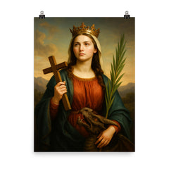 Saint Margaret of Antioch poster on a plain backdrop in size 8"x10".