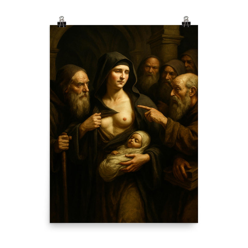 Saint Marina the Monk cloister secret revealed scene poster on a plain backdrop in size 8