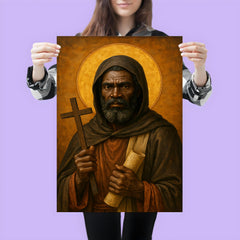 Saint Moses the Black desert icon portrait poster 3