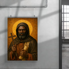 Saint Moses the Black desert icon portrait poster 4
