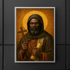 Saint Moses the Black desert icon portrait poster 5