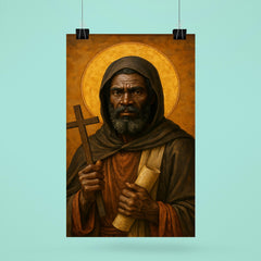 Saint Moses the Black desert icon portrait poster 6