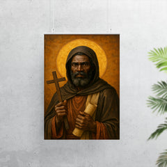 Saint Moses the Black desert icon portrait poster 7
