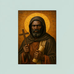Saint Moses the Black desert icon portrait poster 8