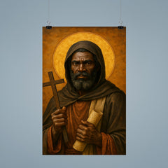 Saint Moses the Black desert icon portrait poster 9