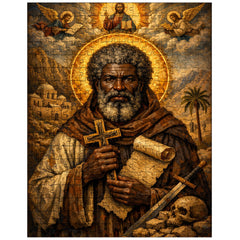 Saint Moses the Black icon portrait jigsaw puzzle