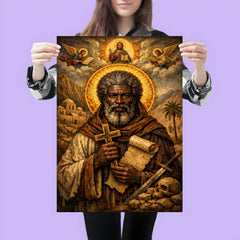 Saint Moses the Black icon portrait poster 3