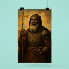 Saint Moses the Black in desert monastic armor poster 6