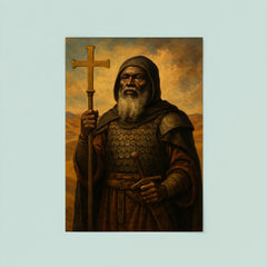 Saint Moses the Black in desert monastic armor poster 8