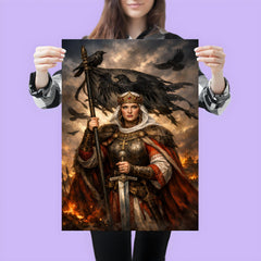 Saint Olga of Kiev with raven standard poster 3
