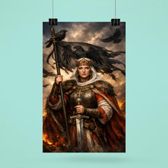 Saint Olga of Kiev with raven standard poster 6